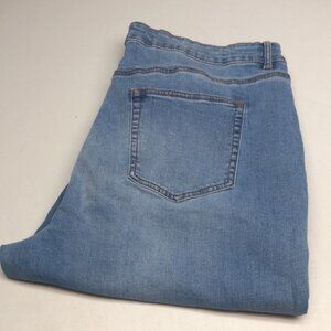 VINTAGE D/C LIGHTWASH HIGH-RISE STRAIGHT CROP JEANS SZ 20x20 ⭐